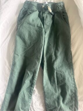 Kids Forest Green Elastic-Waist Joggers